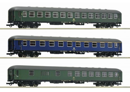 Set de 3 vagoane de calatori  D377 Hispania Express DB - H0 Roco 6200051
